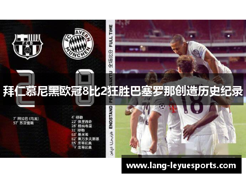 拜仁慕尼黑欧冠8比2狂胜巴塞罗那创造历史纪录
